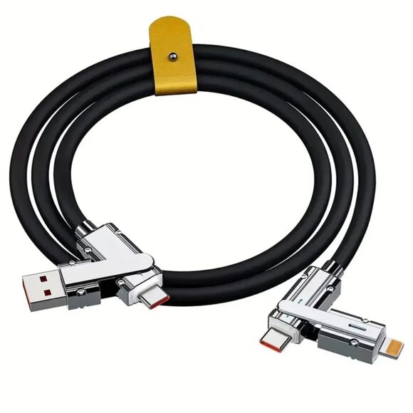 4 in 1 Data Cable USB to Lightning Cable iPhone Android USB C to Type C … - Picture 1 of 10